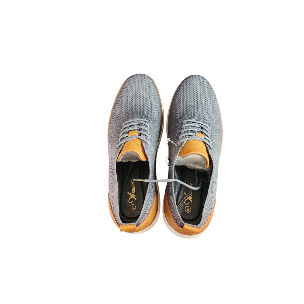 Men's Gray Knit Athletic Dress Shoes Casual‎ Comfort Lightweight